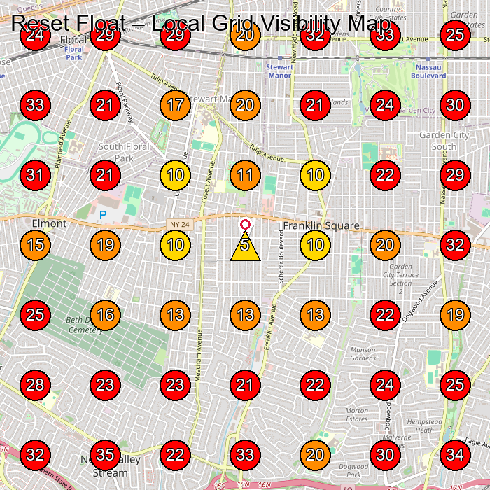 Reset Float GeoGrid visibility map for Spa in Garden City